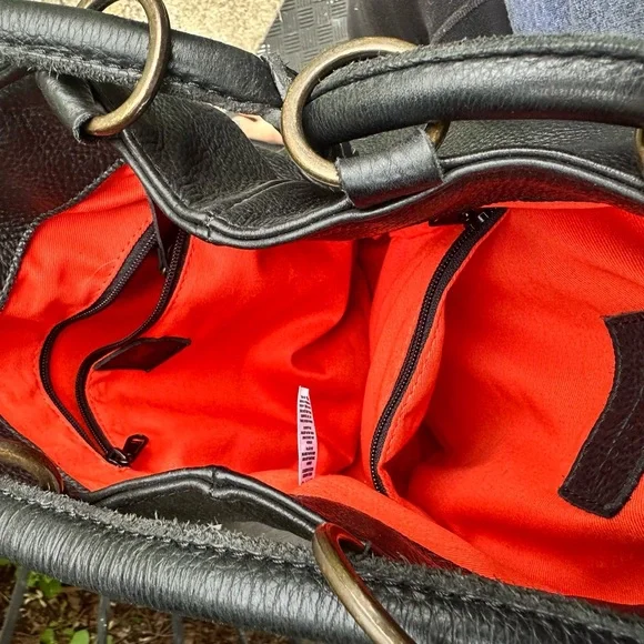 BOOZIE AND CO. Ménage bag Elegant Black Leather Shoulder Bag - Picture 6 of 12